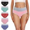 YaShaer - Mutande da donna, in cotone, a vita alta, in confezione multipla Multicolored04-5 Pack L