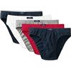 TOM TAILOR Mini Slip in Confezione da 5 Pezzi, Blu (Navy-White-Red 7249), M (Pacco da 5) Uomo