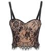 Woboren Donne con Reggiseno Corsetto Shapewear Top Ricamato Tracolla Regolabile corset bustier bra
