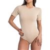 Avely Body Donna in Cotone I Body Manica Corta Girocollo per Donna I Body Body Body Donna con Maniche I Body Shaper Elegante, Nero , M