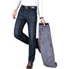 ziilay Jeans invernali da uomo, pantaloni invernali, jeans termici, foderati in pile, jeans invernali, 8271h blu scuro, 40W x 34L