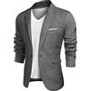 COOFANDY Giacca Blazer Casual da Uomo Abito Sportivo Giacca da Abito Moderna a Un Bottone Giacca Casual Slim Fit Tinta Unita Blu Navy S