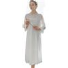 OKSakady Donne Manica Lunga Cotone Camicia da Notte Lunghezza Midi Pizzo Principessa Notte Vestito Pajama Vestito
