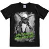 Logoshirt T-Shirt Non Mi Mangiare Dopo Mezzanotte - Maglia Gremlins - Don't Feed Me After Midnight - Cult del Film - Maglietta Girocollo Nero - Design Originale Concesso su Licenza, Taglia L