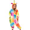 Piefry Morbida Unicorno Pigiama Intero per Bambina & Ragazza (Giallo, 3-4 Anni)