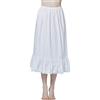 BEAUTELICATE Sottogonna Donna 100% Cotone Vintage Lunga sotto per Gonna Orlo in Pizzo Elastico in Vita Avorio 80 cm, M