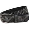 styleBREAKER Cintura borchiata con borchie bicolore, cintura vintage, accorciabile, unisex 03010069, colore:90cm, colore:Blu notte/Blu scuro