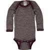 Engel Natur, Body per Bambini a Maniche Lunghe, 70% Lana (kbT), 30% Seta (3-6 Mesi, Grigio Chiaro Melange)