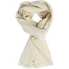 Rotfuchs Sciarpa da uomo da donna, in cotone, tinta unita, colore bianco naturale, leggera, prodotta in Germania, R668, bianco, 175 x 48 cm (L x B)