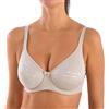 Selene, Reggiseno Donna Modellante, Fascia Alta Incrociata, con Ferretto e Coppe Imbottite Decorate, Collezione Violeta, Colore Nero, Taglia 5E