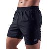 Satire Gym - Pantaloni sportivi da uomo corti con tasche - Pantaloncini sportivi da uomo come pantaloni da corsa, pantaloncini da palestra (Running, bodybuilding, fitness) (bianco, XL), Nero , L