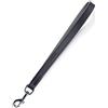 Jack & Russell Guinzaglio corto per cani Pull 30 cm - Guinzaglio corto in vera pelle - Guinzaglio corto (nero)