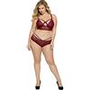 Seven 'til Midnight Seven Til Midnight bianca rose Galloon Lace Bralette (STM10784 x -wine-1 x 2 x)