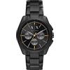 Armani Exchange Orologio cronografo Uomo, cassa in acciaio inossidabile nero 43 mm con bracciale in acciaio inossidabile, AX2852