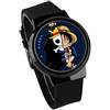 Haonb Orologi Da Polso,Personalità Touch Screen Orologio LED Animazione One Piece Circostante Orologio Elettronico Luminoso Impermeabile Regalo Creativo Nero