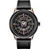 Curren 8341 - Orologio da polso da uomo, quadrante semplice, cinturino in pelle, stile casual, al quarzo, colore: nero