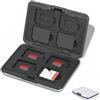 Jaimela 16 Scomparti Custodia per Schede di Memoria, 8 scheda e 8 Micro SD, per SDXC, SDHC, SD, Resistente all'Acqua, Antiurto (d'Argento)