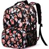 HILUSEN Zaino Porta PC 17.3 Pollici Donna Grande 50L Impermeabile Pranzo Zaino Lavoro con Caricatore USB Zaino Laptop Computer Notebook Zaini per PC Portatili Viaggio Ufficio Scuola Università-Nero Rosa