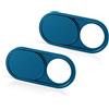 CloudValley Cover per videocamera Scorrevole Ultra Sottile, Blu per MacBook Air, Laptop, iMac, Desktop, PC, MacBook PRO, iPad, iPhone 8/7/6, Protezione per Webcam [2 Confezioni]