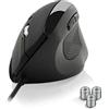 NEWWAY - Mouse verticale e ergonomico 3.200 DPI, cavo USB, peso regolabile -Ideale per riposare polso, mano e avambraccio - Previene la sindrome da mouse e l'epicondilite