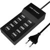 Sccvee Caricatore Multiplo, Presa di Alimentazione a 10 Porte USB, Ricarica Rapida Multiporta da 40 W, Hub Compatibile con iPhone 12/13/14/Samsung S22/S21/S20/iPad/Xiaomi/Huawei/OPPO