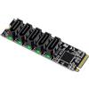 ChenYang CY M.2 NGFF NVME M-Key PCI Express a SATA 3.0 6Gbps 5 porte adattatore convertitore scheda di espansione disco rigido JMB585 2280