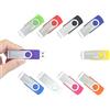 ENUODA Chiavetta USB 32GB 10 Pezzi Pennetta Girevole USB 2.0 Unità Memoria Flash Thumb Drive per Archiviazione Dati con Luce LED (10 Multicolorato)