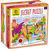 Ludattica - Secret puzzle Dinosauri - Puzzle 24 pezzi bambini 3+ - Due giochi in uno - Dimensione 50 x 35cm - Made in Italy