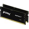 Kingston FURY Impact 16GB (2x8GB) 4800MT/S DDR5 CL38 SODIMM Memoria Gaming per Laptop Kit da 2 - KF548S38IBK2-16