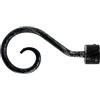 GIRASOLE HOME® Terminale Gancio per Asta da Tenda dal Diametro di 18-20 mm 2 Pezzi in Alluminio (Nero e Argento)