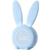 YONGYAO Sveglia luminosa per bambini, Sveglia coniglio bambina, blu con funzione snooze, 6 suoni forti, luce notturna programmata, ideale come regalo per bambini e ragazze