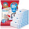BoxLegend Sacchetti Sottovuoto Vestiti con Pompa Elettrica USB 12 Pezzi Tipo Spesso 3XL*100x80+ 3L*80x60+ 3M*70x50+ 3S*60x40cm Riutilizzabili per Contenere Coperte Vestiti Lenzuola Piumoni Cuscini