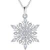 JO WISDOM Collana Fiocco di Neve Argento 925 AAA Zirconia Cubica Donna