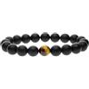 COAI Bracciale Mala in pietre naturali Onice opaco Preghiera energia Perline Guarigione 10 mm