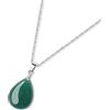 GAVU Collana da Donna in Argento Placcato Oro Bianco con Ciondolo Lacrima di Pietre Semipreziose e Cristalli