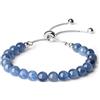 COAI Bracciale da Donna in Pietre Naturali Benefiche e Argento Sterling 925, Bracciale Regolabile