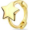 OUFER 9ct Oro Orecchini Cerchio Piccoli Zirconia Cubic Donna 5mm Mini Huggie Earring Gioielli Helix Tragus Hoop Rook Daith Ring Gold 20G 0.8mm