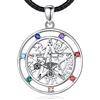 EUDORA Harmony Ball Collana Pentagramma in Argento Sterling per Uomo, Tetragrammaton Chakra Amuleto Energy Star Ciondolo YHWH Wiccan Gioielli Regalo per Donne Moglie Marito, Cavo da 24 Pollici