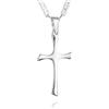 fish Collana In Argento 925 Con Croce Semplice Per Bambini E Ragazzi
