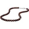 GAVU Collana da Uomo Pietre Naturali, Collana di Perline da Uomo con Occhio di Tigre Rosso e Amuleto Fleur de Lis 65cm