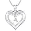 EUDORA Harmony Ball Iniziali Collane per Donne Ragazze, CZ Doppio Cuore Lettera A Ciondolo, Alfabeto Infinity Love Heart Collana Gioielli Regali per Moglie Fidanzate