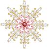KristLand Elegante Spilla Con Fiocco Di Neve E Fiore Spilla Per Festa Di Nozze Di Natale Spilla Placcata In Platino Con Zirconi E Cristallo Austriaco