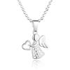 fish Collana In Argento Sterling Per Ragazze Con Ciondolo Angelo E Lunghezza Regolabile