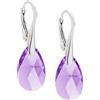 LillyMarie LILLY MARIE Orecchini Femminili In Argento Sterling Con Pendenti Di Cristallo Viola