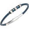Breil Gioiello TJ3370 collezione WANDERLUST, BRACCIALI da UOMO in PELLE E ACCIAIO colore BLU misura UNICA con SENZA PIETRE