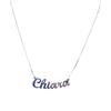 NADIR Collana Unisex Nome in Argento 925% Anallergico Made in Italy (Chiara)