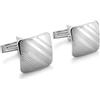 STERLL Gemelli Da Uomo In Argento 925 Senza Nichel Con Design A Strisce