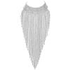 EVER FAITH Collana Donna, Cristallo Bib Statement Lunga Nappa Choker Trasparente Argento-Fondo Costume Gioielli