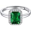 ChicSilver Anello Donna Argento 925 Regolabile con 12 Mesi Pietra Portafortuna, Anelli Donna Regolabili Confezione Regalo