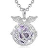 AEONSLOVE Collana Angeli Gravidanza, Collana Lunga Donna Ali d'angelo Con Ciondolo Chiama Angeli Bola Messicana Maternita per Mamma e Bambino Regalo Originale Bel Gioielli